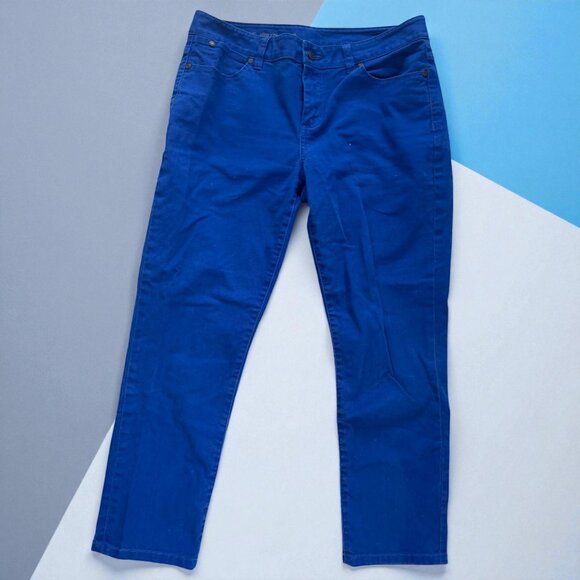 TALBOTS Blue Signature Slim Crop Jeans Size US 6 / 28 - Picture 1 of 6